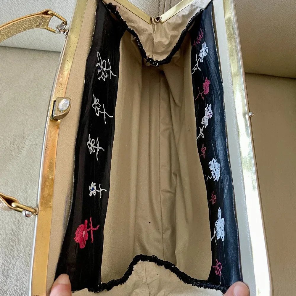 Upcycled, Handcrafted, Large Vintage Evening Bag - Picture 6 of 7